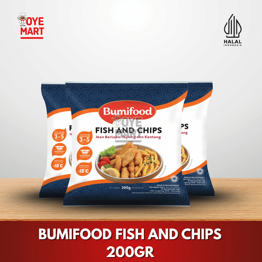 

BUMIFOOD FISH AND CHIPS 200GR IKAN BERLAPIS TEPUNG DAN KENTANG