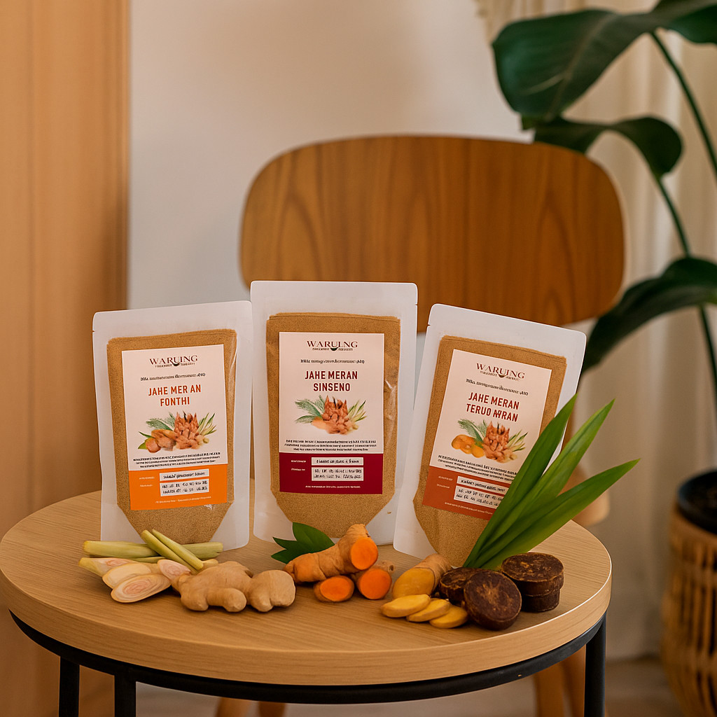 

Wedang Jahe Merah Plus Gula Aren Extra Gingseng Temulawak Kunyit