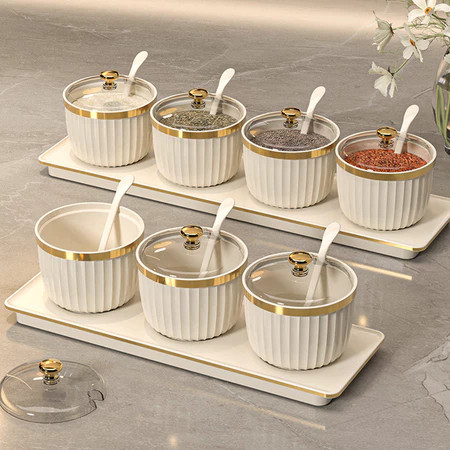 Tempat Bumbu Set Kitchen Seasoning Box Wadah Bumbu Aesthetic Serbaguna Penyimpanan Tempat