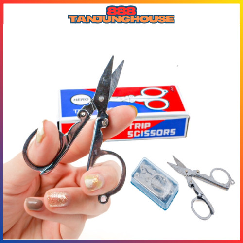 

TJH GUNTING KECIL LIPAT SATUAN HERO TRIP SCISSORS Gunting Lipat Mini Stainless Tajam PR096