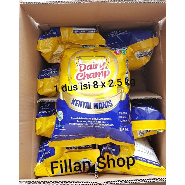 

Khusus Kargo 1 Dus SUSU DAIRY CHAMP 2,5 Kg Dus