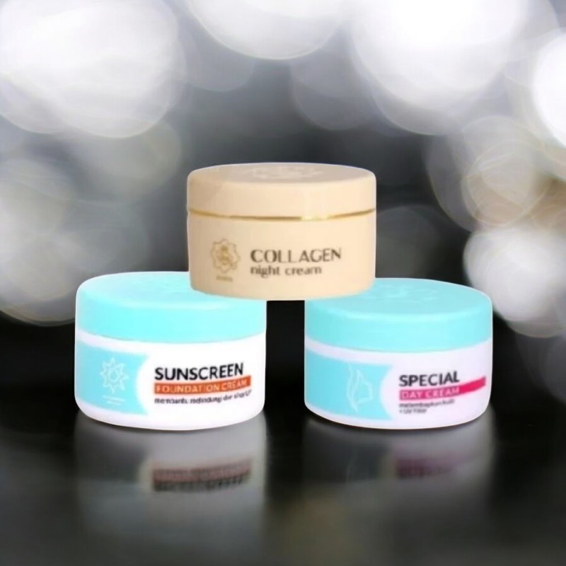 [ VIVA ] Paket Skincare Siang Malam (sunscreen, special day, collagen night cream)
