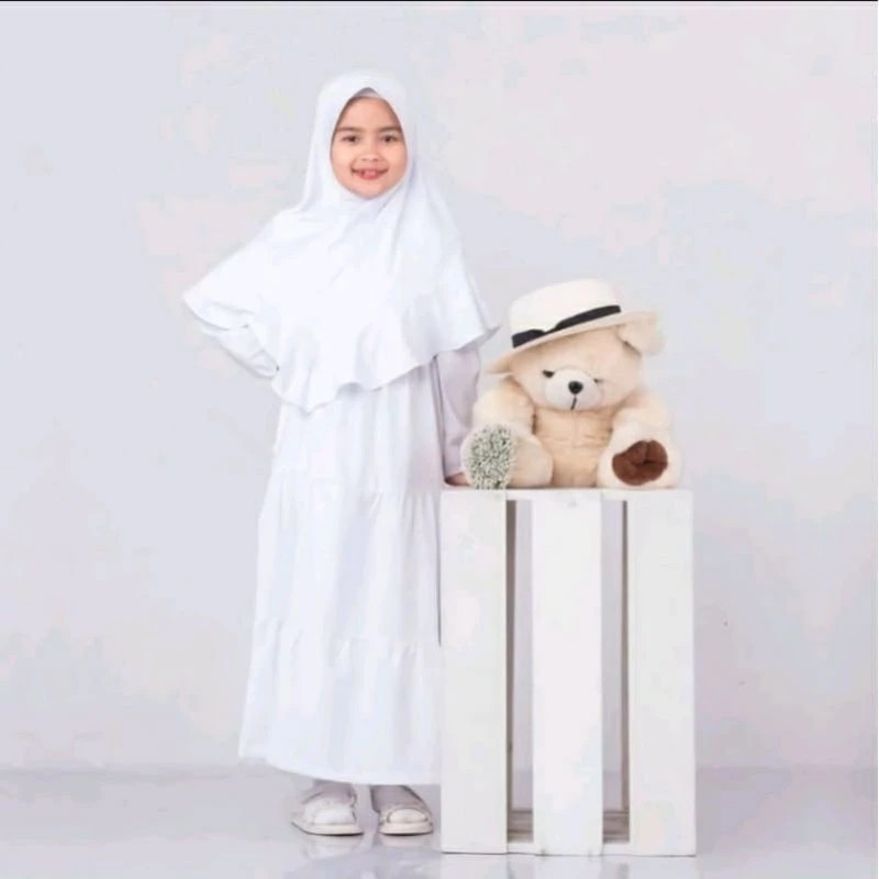 TERBARU GAMIS ANAK SET HIJAB REMPEL | GAMIS ANAK UMUR 3-10 TAHUN | GAMIS MANASIK HAJI