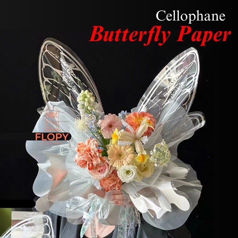 

PROMO![ 5 SET ] FWBT Butterfly Paper / Cellophane Bunga / Wraping FlowerREADY