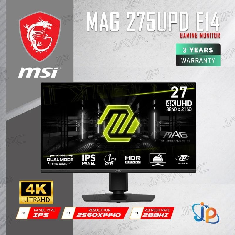 Monitor MSI LED IPS MAG 275UPD E14 Dual Mode - Curved 4K UHD 27" Inch