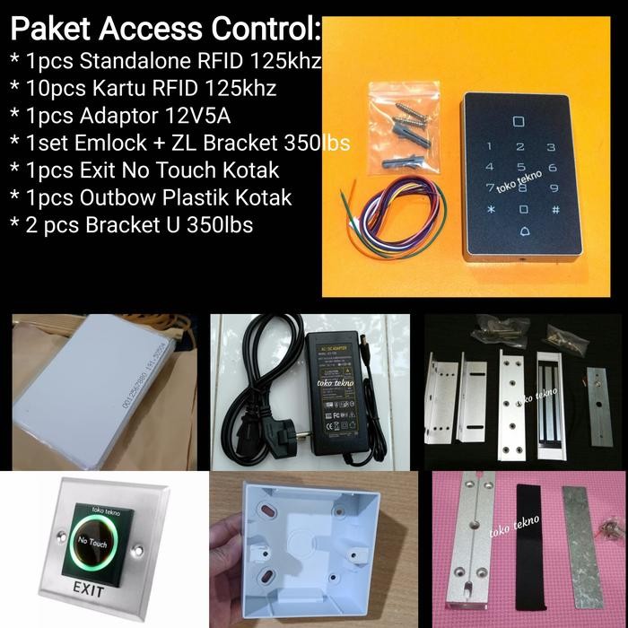

Paket Access Control 9 AC12 RFID 125 khz untuk Pintu Kaca Atas Bawah
