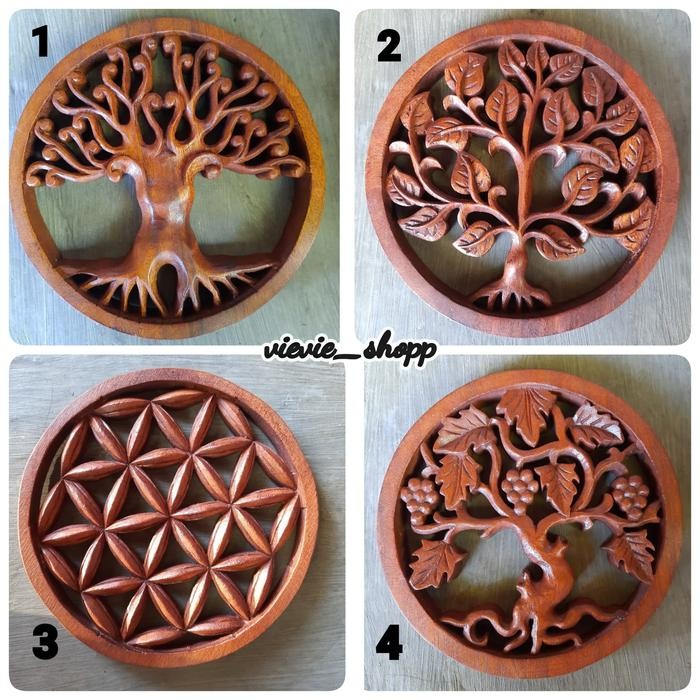 Hiasan Dinding Kayu / hiasan dekorasi rumah Motif Bali