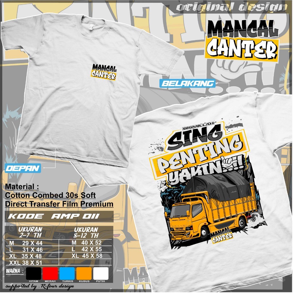 Kaos truk anak mancal canter Kaos truk oleng anak canter mania Kaos anak gambar truk terbaru