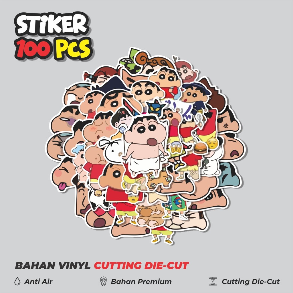 

Terbaru! 50 pcs Stiker Kartun Shincan Dekorasi Lucu Kreatif untuk Notebook, Skateboard, HP