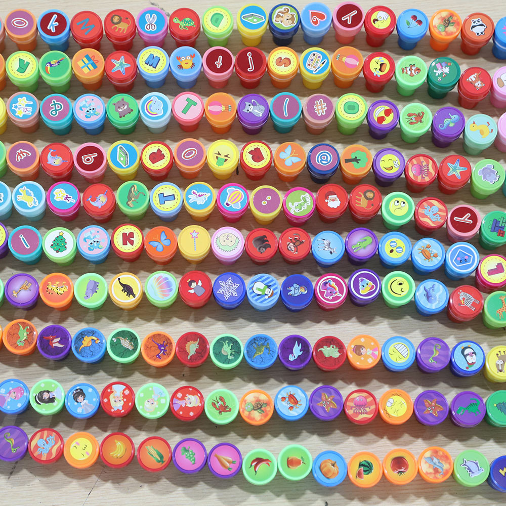 

10pcs Assorted Stamps Kids Self-ink Stamps Children Toy Stamps Smiley Face Seal Scrapbooking DIY Painting Photo Album Decor
