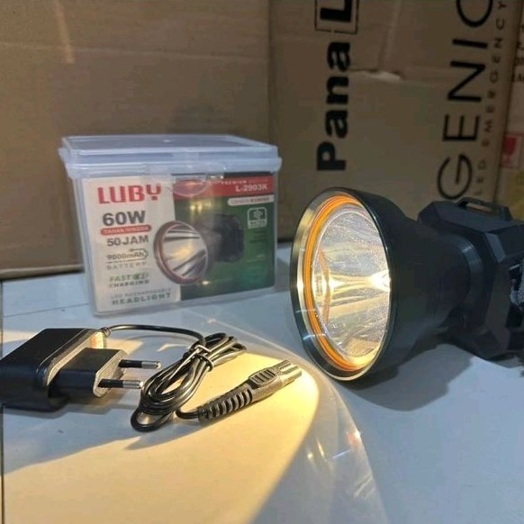 Senter kepala Luby L2903K 60 watt Cahaya kuning Luby L2903K L 2903K L2903 K L2903  Luby L2903 K