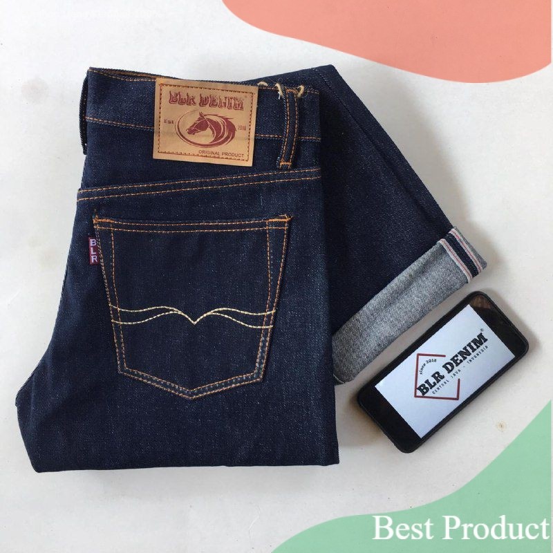 BLR DENIM - celana denim selvedge redline / celana jeans raw denim salvadge / celana selvedge denim/