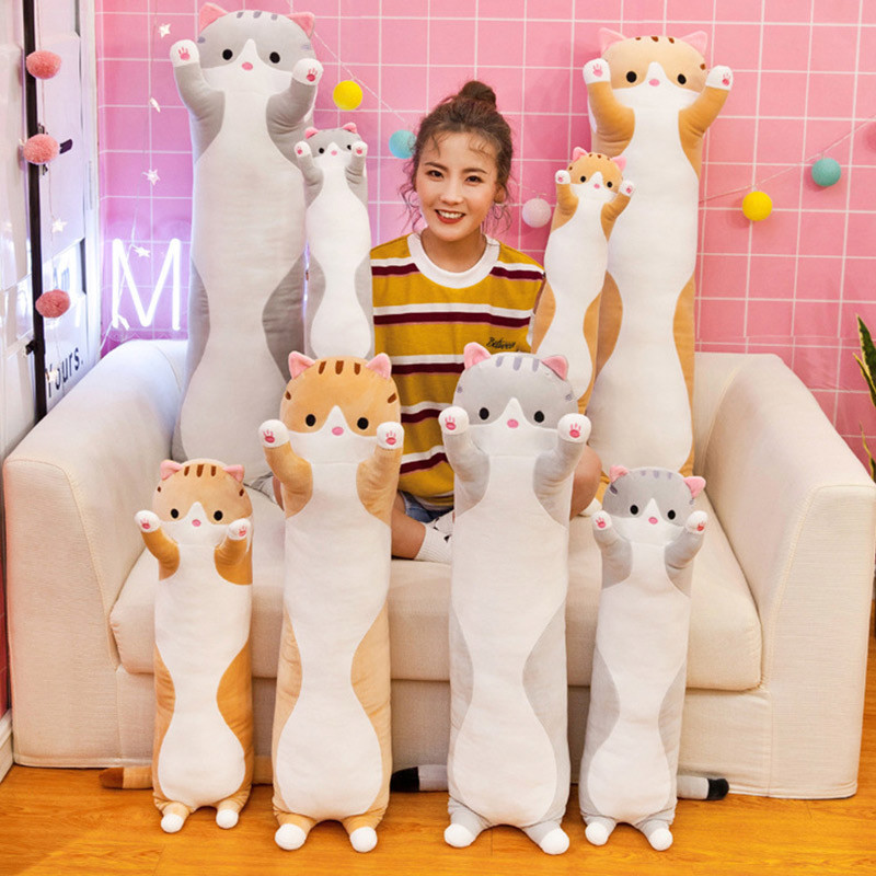 

Long Cat Plush Pillow Cute Cat Cartoon Large Size Cloth Doll Sleeping Body Pillow Soft Plushie Doll Toy Creative Birthday Gifts