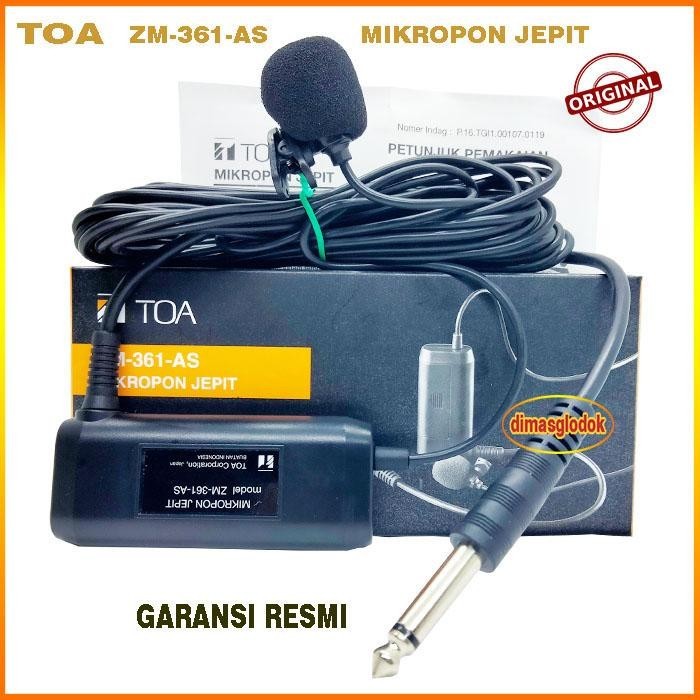 Microphone TOA ZM-361 AS Mik Kancing zm 361 Mic Jepit Original TOA Zm361