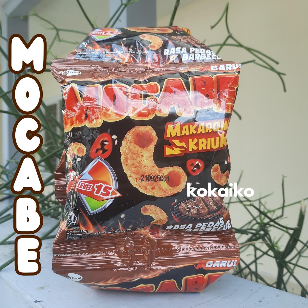 

Mocabe Makaroni Kriuk Pedas 25 gram - 1 Renceng isi 12 pcs - Snack Makaroni Pedas