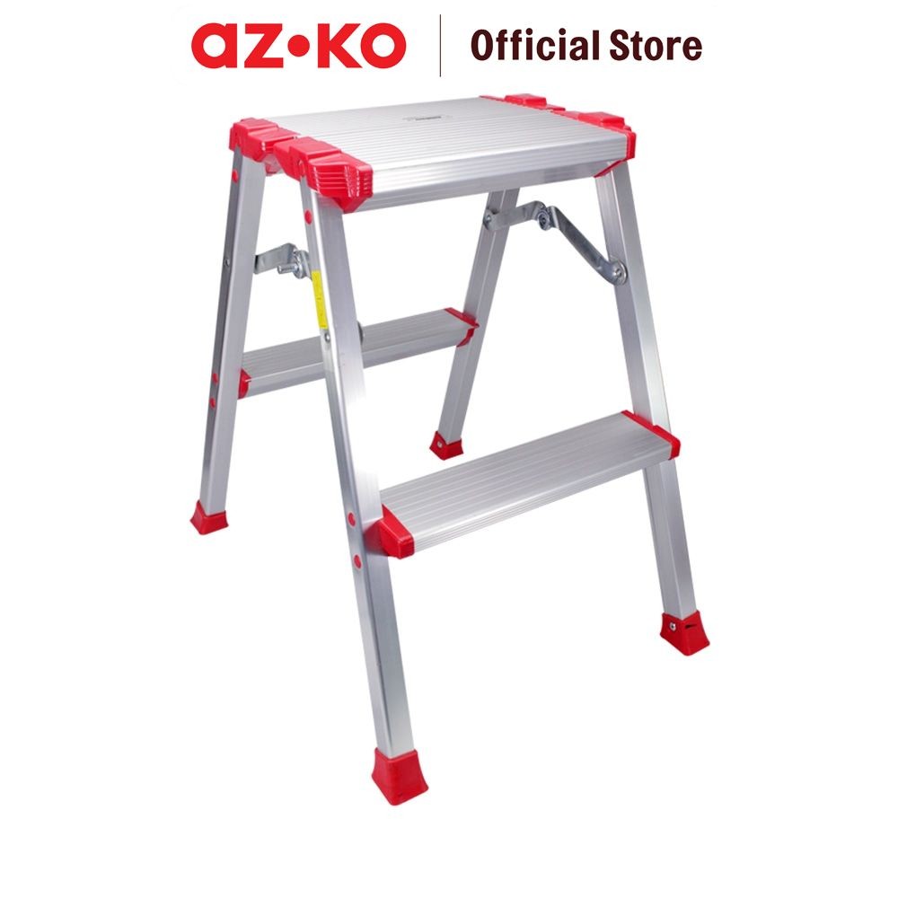 AZKO Krisbow Tangga Aluminium Dengan Pijakan Lebar 2 Step Multifunction Household Ladder Peralatan R