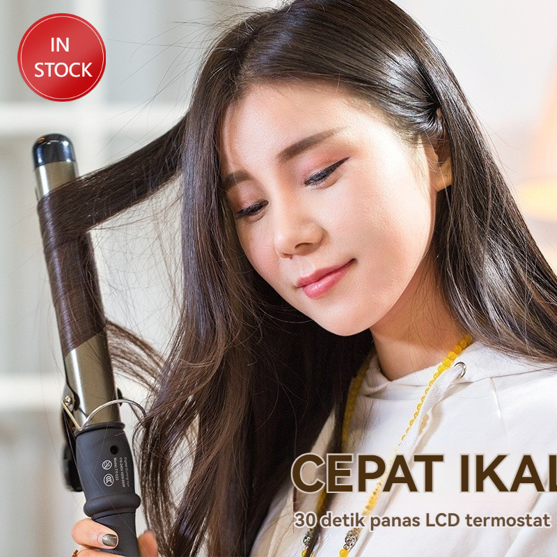 【IN STOCK】 Catokan Rambut Curly Gold Ceramic 32mm 38mm Catokan Curly Keriting Rambut / Catok Rambut 