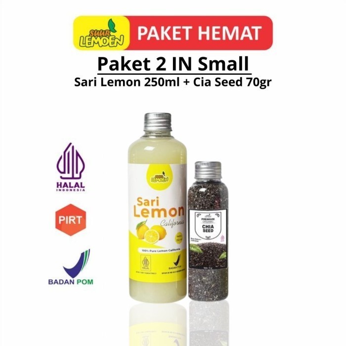 

BEST SELLER Paket Diet Sehat 2 in1 | Cuka Apel 250ml - Chia Seeds untuk diet 70gr | Suur Lemoen ID