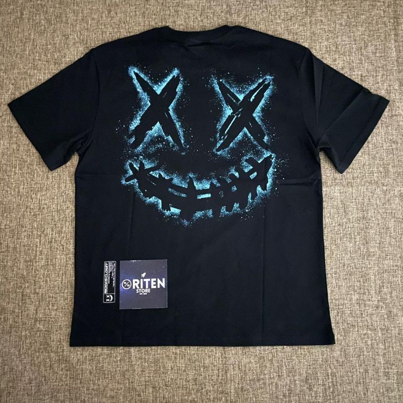 Kaos Oversize Ricky Is Clown Blue Galaxy Tee Black Original / RickyisClown