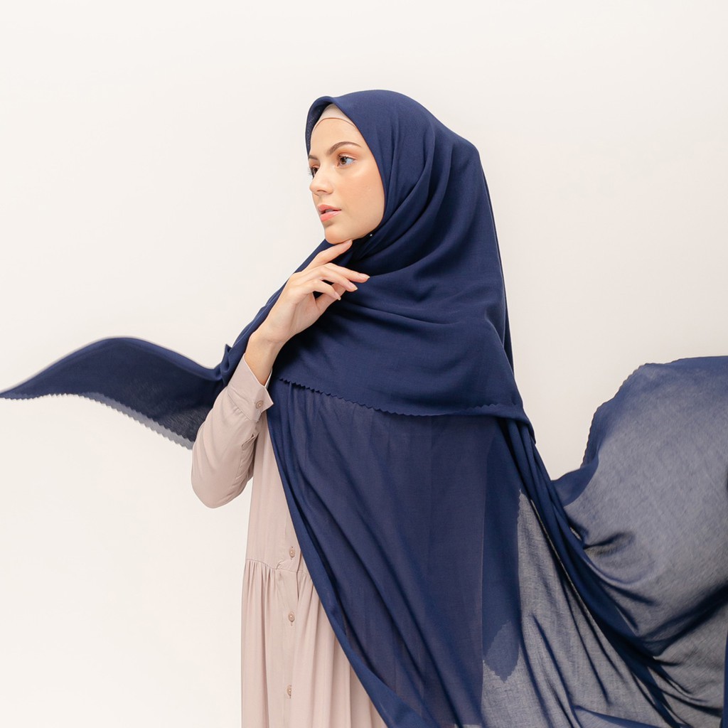 ZV76YA Luma Dawa Kara Scarf Syar'i (Hijab scarf Syar’i 140 x 140 cm) Lasercut / Pilih Warna