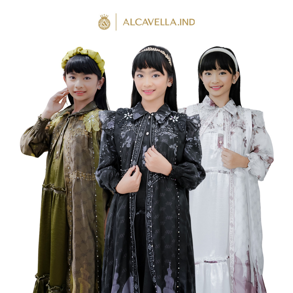 Mahira Kids Dress Series - Alcavella | Baju Dress Gamis Anak Perempuan Muslim Premium Elegan