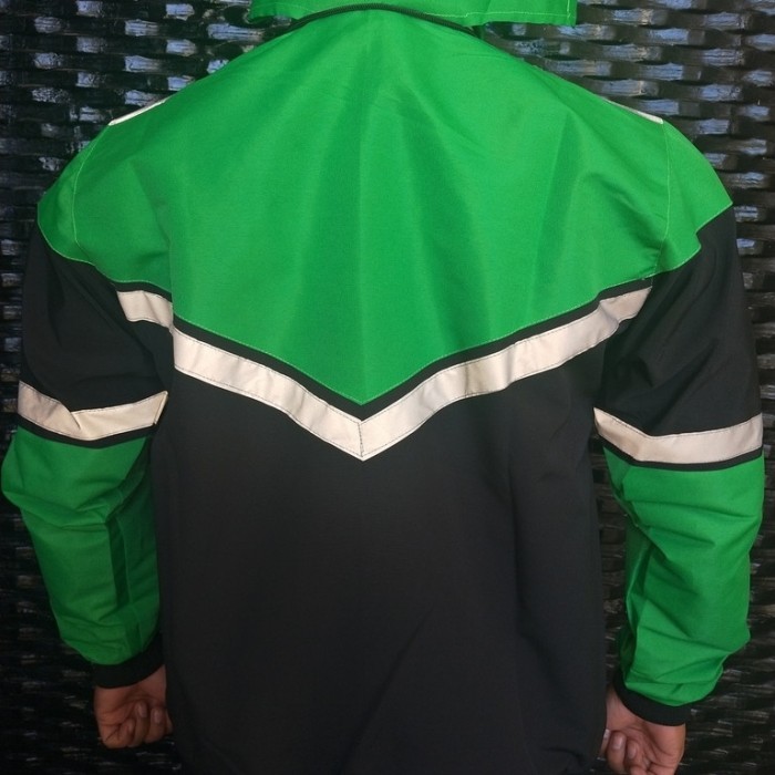 SALE -jaket polos hijau bomber ojol - L