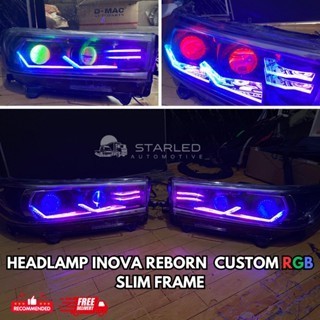 Headlamp Innova Reborn Set Biled Custom RGB Head Lamp Mobil Innova Reborn Lampu Depan Innova Reborn 