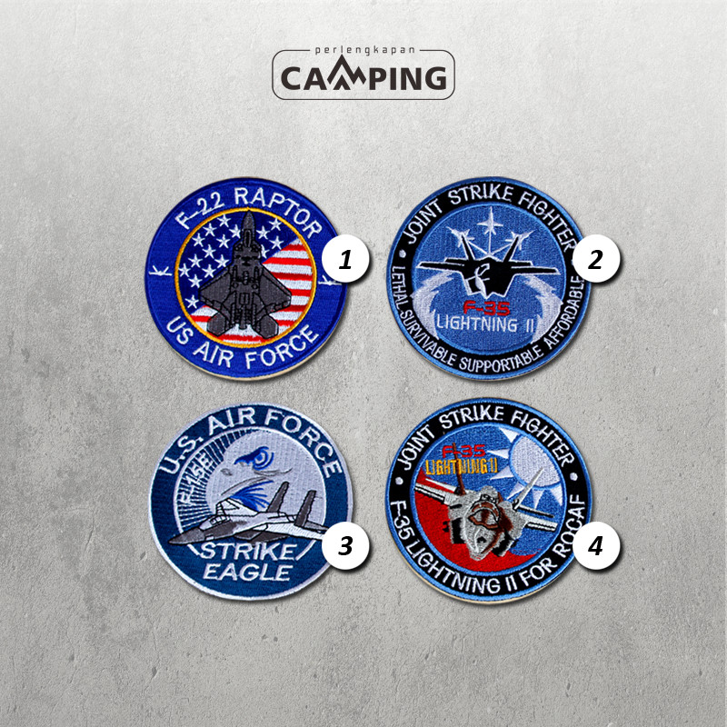 Bordir Logo Emblem Bordir | Emblem Air Forcebisa pesan satuan