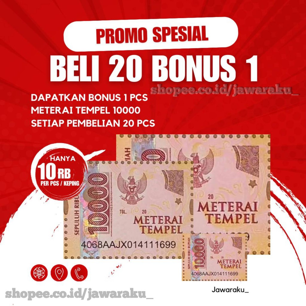

MATERAI 10000 isi 10pcs
