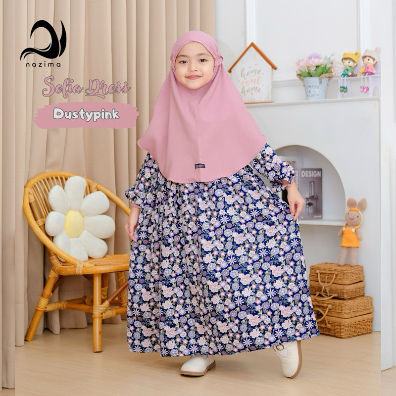 [HOT NEW] Nazima Gamis Anak Sofia Set