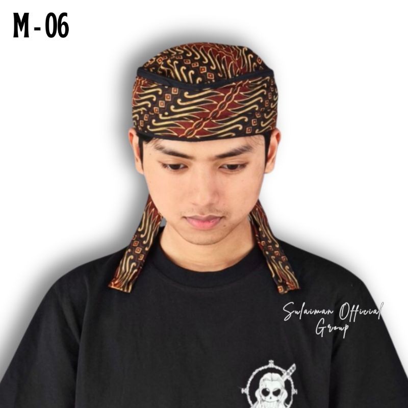 Iket Kepala Batik Blangkon Model Imamah Permanen Khas Sunda Jawa Jogja Cirebon Solo Madura Udeng Bal