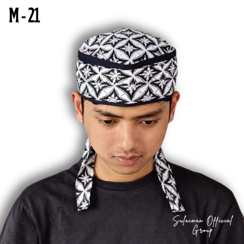 Ikat Iket Kepala Sunda Motif Batik Model Peci Kopiah Songkok Imamah Permanen Udeng Bali Blangkon Jaw