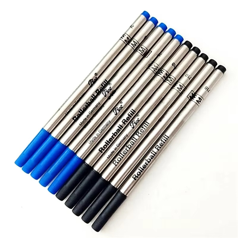 

10pcs High Quality MB Gel Pen Refill Black & Blue Rollerball Pen Refills 710 Screw School Office Writing Smooth Ink Accessories