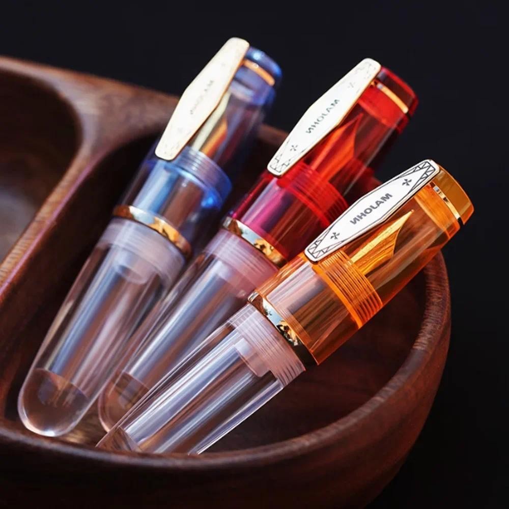 

New Majohn Q3 Mini Eyedropper Filling Fountain Pen EF/F Nib Transparent Acrylic Large Capacity Portable writing ink pen gift pen