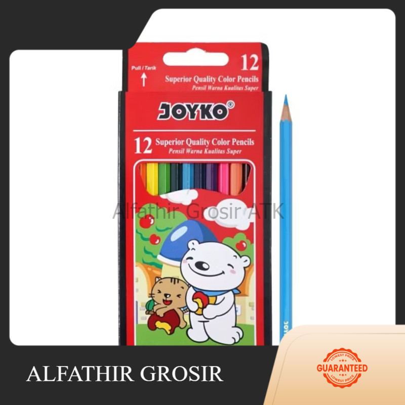 

Pensil Warna Joyko CP-12PB Panjang Hexagonal Grip 12 Warna