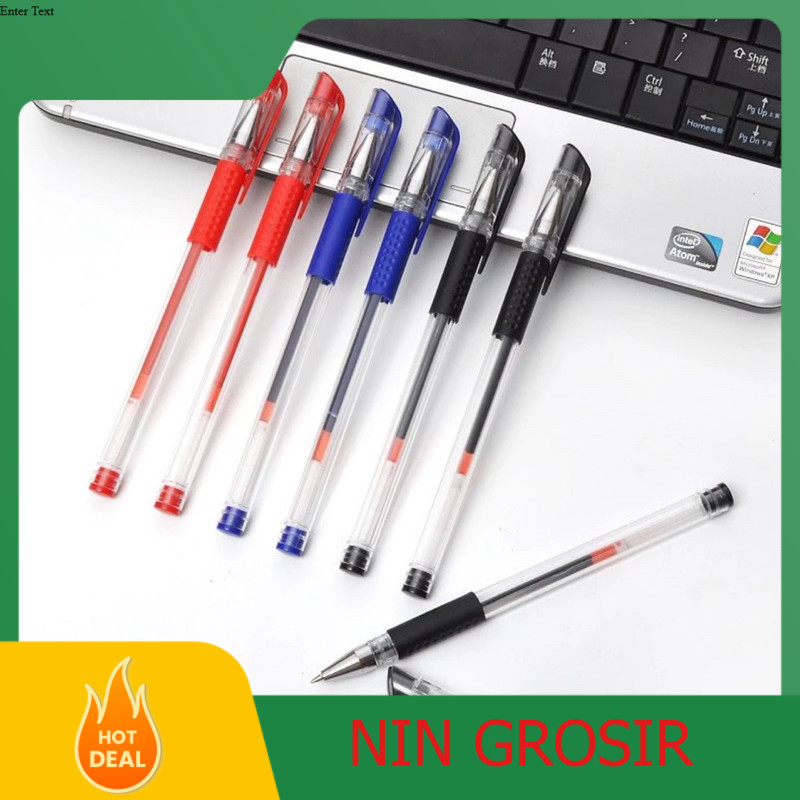 

KTY Pena Gel 0.55mm Standard Pulpen tinta cair - 12 PCS