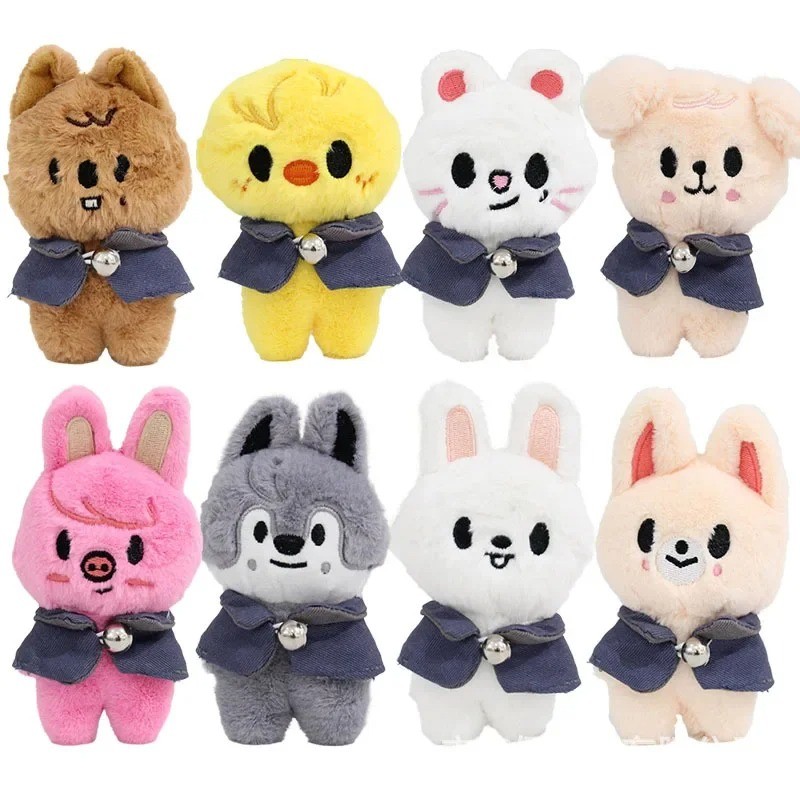 SKZOO Plush Toys 12cm Stray Kids Plush Wolf Chan Cartoon Stuffed Animal Plushies Doll Kawaii Compani