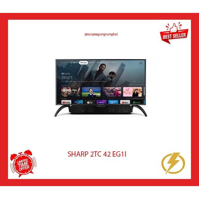 DIGITAL LED TV SHARP 42 INCH GOOGLE - 2TC 42 EG1I - FREE BRACKET -