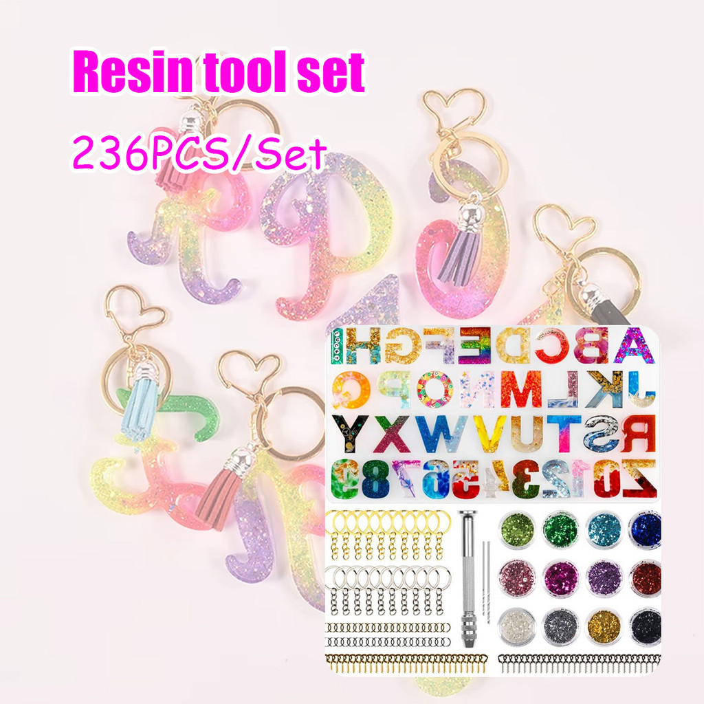 

DIY Resin Mold Alfabet Bahan Silikon Cetakan Resin Bandul Liontin Resin bentuk Ragam Cetakan Resin Epoksi - 236pcs