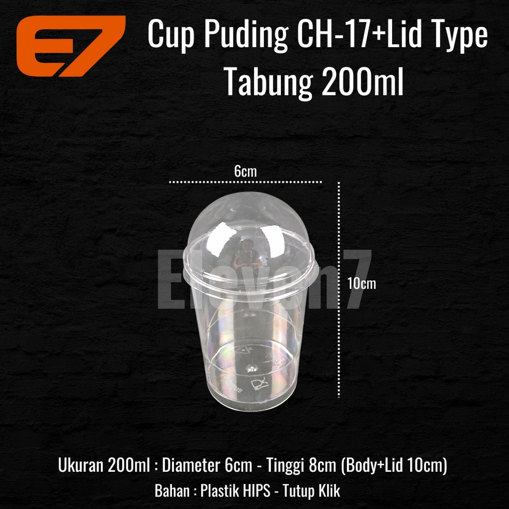 Cup Pudding CH-17 Gelas Pudding/Dessert, Dessert Cup 200ml (10pcs)