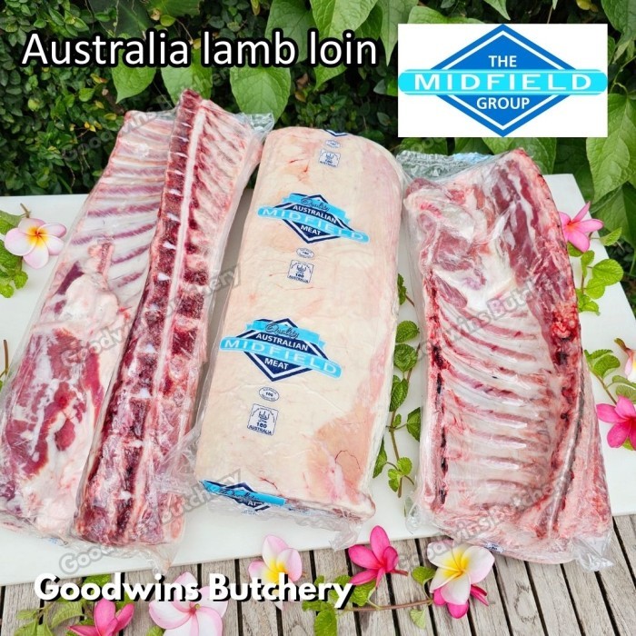 

2kg LAMB LOIN frozen Wammco Australia iga loin domba muda - MIDFIELD 2.5kg