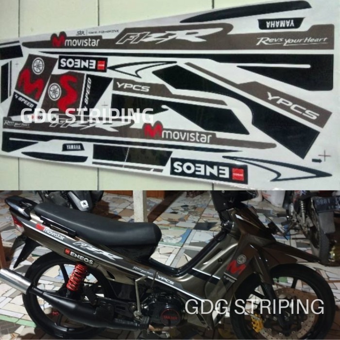 STIKER STRIPING FIZR FIZ R MOVISTAR HITAM