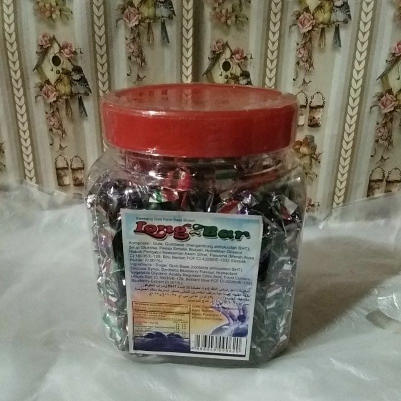 

permen karet rasa bluberi