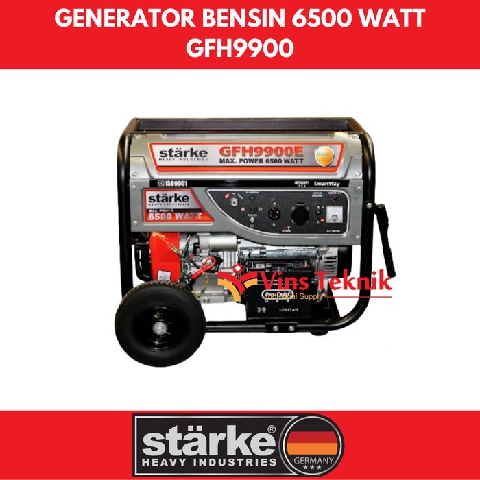 Mesin genset bensin Generator set 6500watt GFH9900E STARKE GFH 9900