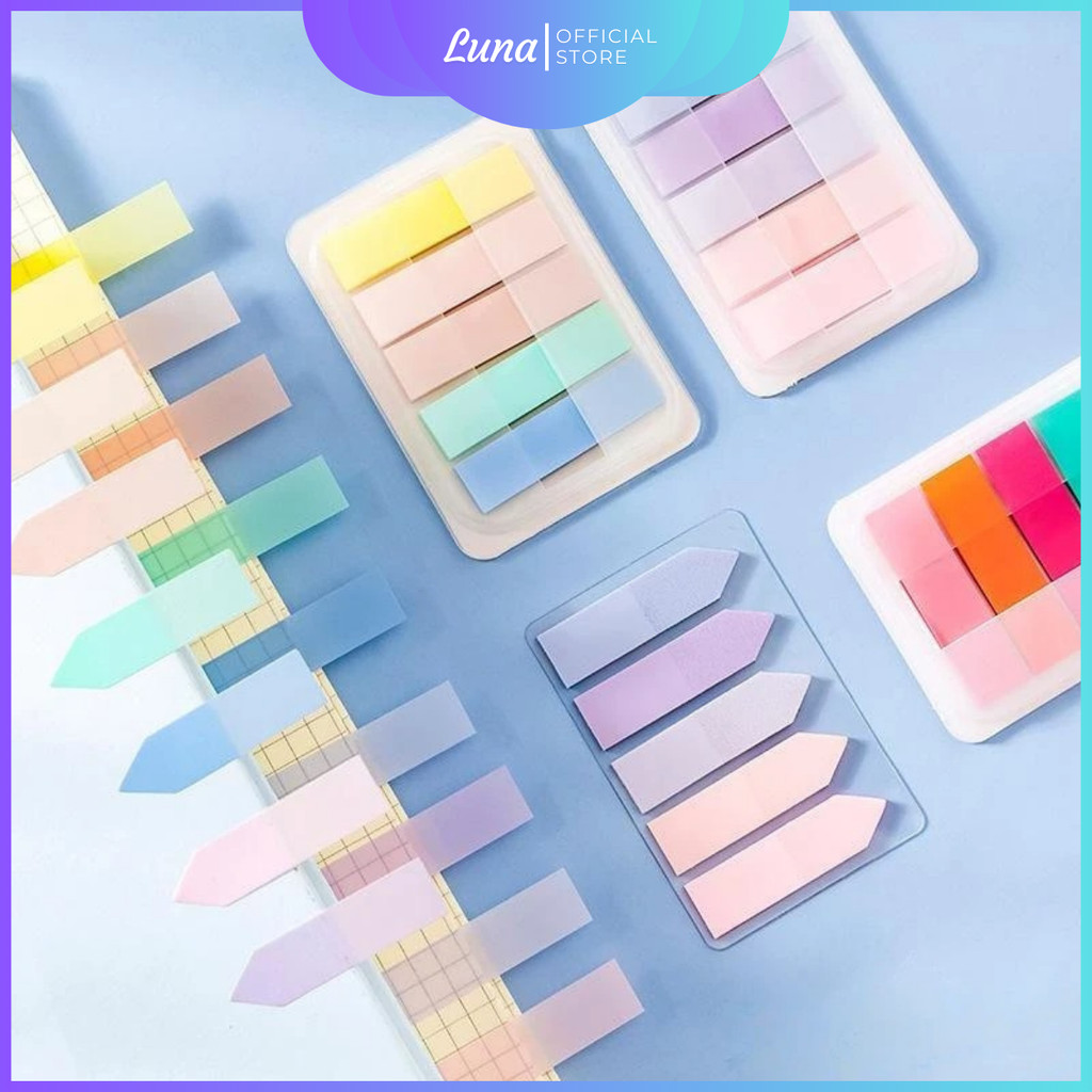 

Sticky Note Pastel Transparan 5 Warna Pastel Buram 125 Lembar Indeks Tahan Air Warna Soft Pastel Doff
