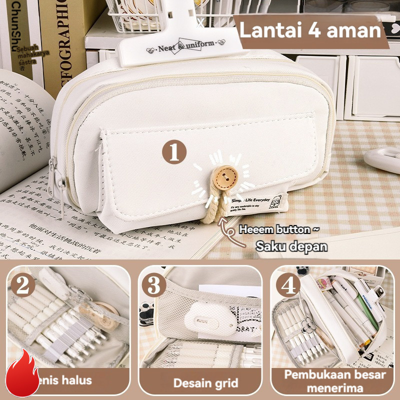 

【READY STOCK】 Kotak Pensil Kanvas Multiwarna Kotak Pena Estetika Kapasitas Besar Korea Perlengkapan Penyimpanan Alat Tulis Siswa Sekolah