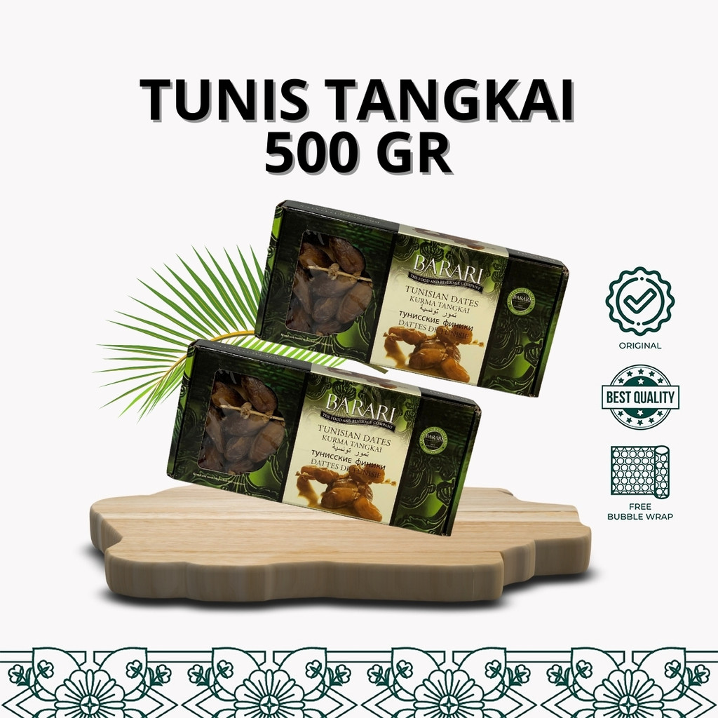 

KURMA BARARI TUNIS TANGKAI PREMIUM KEMASAN 500GR TUNISIA TANGKAI