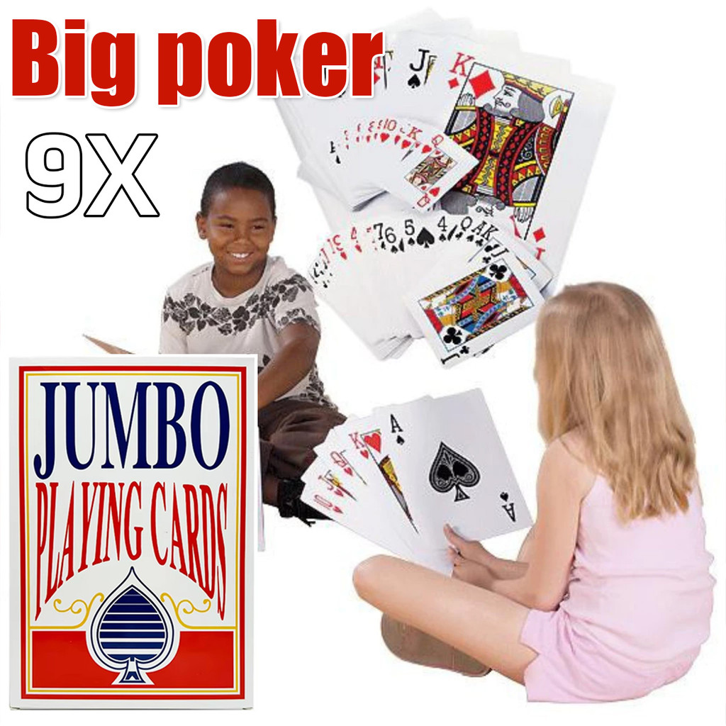

28X20Cm Poker Jumbo Boardgame Playing Card Permainan Ide Mainan kartu Remi Gede Poker