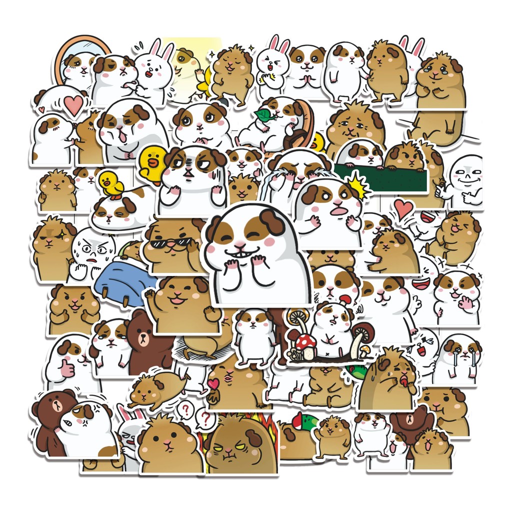 

COD 50 Pcs Stiker Jimmy The Guinea Pig Lucu Anti Air Untuk Dekorasi Notebook Sepeda Skateboard Handphone