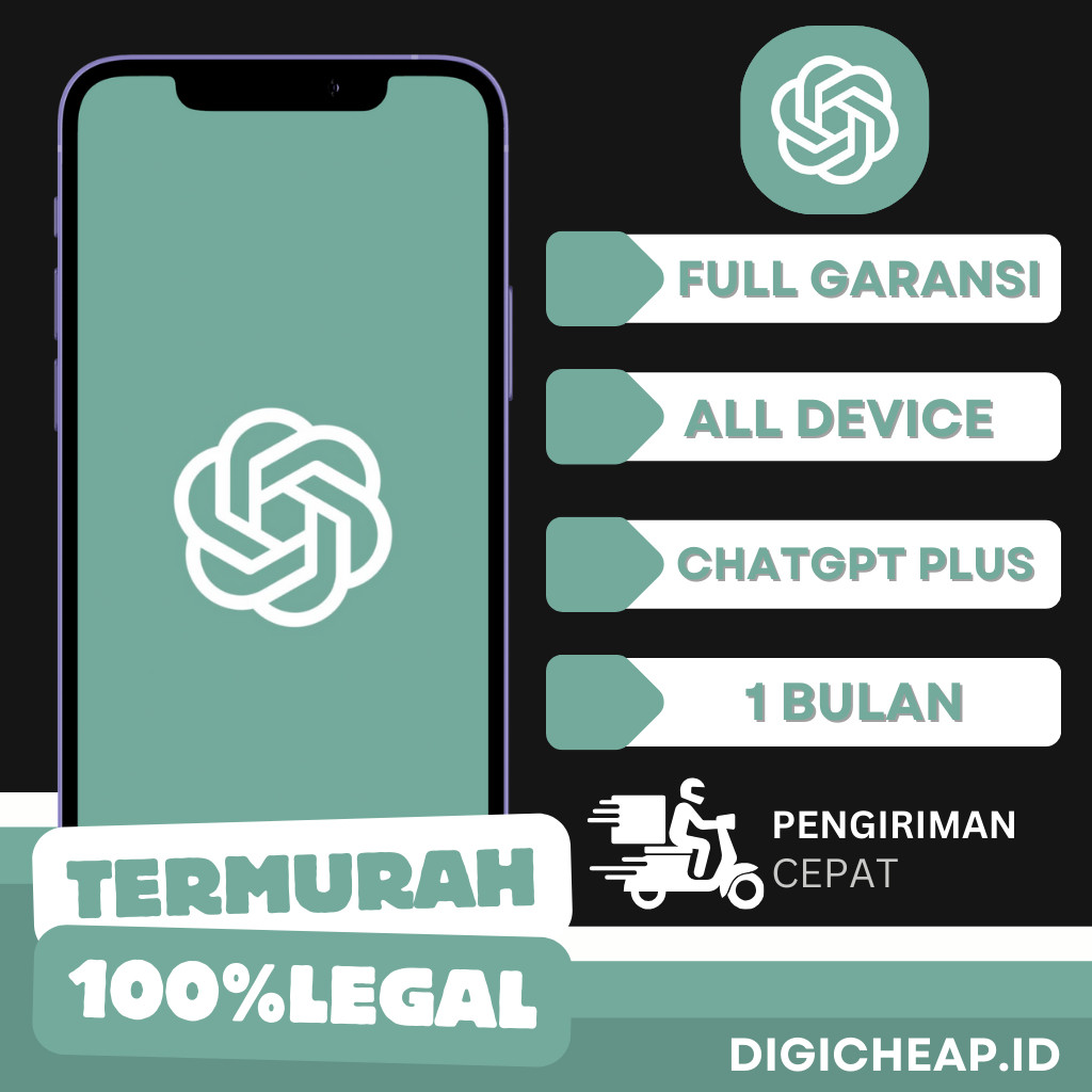 ChatGPT 4 Plus Premium 1 Bulan Bergaransi Resmi OpenAI